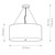 Flambeau Pearce 5 Light Polished Chrome 55cm Shaded Pendant Light 