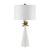 Flambeau Neo White with Gold Leaf and Shade Table Lamp 