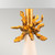 Flambeau Neo White with Gold Leaf and Shade Table Lamp 