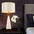 Flambeau Neo White with Gold Leaf and Shade Table Lamp 