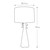 Flambeau Neo White with Gold Leaf and Shade Table Lamp 