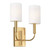 Brianna 2 Light Burnished Brass Wall Light