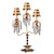 Flambeau Birdland 3 Light Black and White with Crystal Table Lamp 