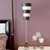 Flambeau Peony Taupe and Black with Shade Table Lamp 