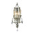 Flambeau Gianna 3 Light Gilded Silver Wall Light 