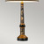 Flambeau Strasbourge Black and Gold with Ivory Shade Table Lamp 