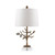 Gilded Nola Audubon Park Distressed Gold with White Shade Table Lamp 