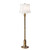 Flambeau Stateroom 2 Light Bali Brass with White Shade Floor Lamp 