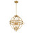 Gilded Nola Lemuria Globe 3 Light Distressed Gold Pendant Light 