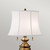 Flambeau Stateroom 2 Light Bali Brass with White Shade Table Lamp 