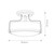 Hinkley Harper 3 Light Polished Chrome with Clear Diffuser 37cm Semi Flush Ceiling Light 