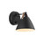 Strap 15 Black with Brown Leather Strap Detail Wall Light