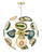 Achates 9 Light Gold and Agate Pendant Light