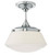 Caden Polished Chrome with Opal White Glass IP44 Semi Flush Pendant