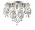 Evangeline 5 Light Chrome with Clear Glass and Crystal Flush Ceiling Light