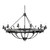 Elstead Lighting Windsor 12 Light Graphite with Opal Diffuser Chandelier 