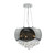 Giselle 5 Light Smoked and Clear Glass Chandelier Pendant Light