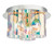 Inter 3 Light Polished Chrome and Iridised Glass Flush Ceiling Light