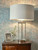Laura Ashley Lighting Harrington Polished Nickel and Glass with White Shade 65cm Table Lamp 