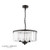 Laura Ashley Lighting Elkwood 3 Light Black with Crystal Diffuser Pendant Light 