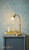 Laura Ashley Lighting Isaac Antique Brass with Glass Desk Lamp 