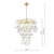 Laura Ashley Lighting Willow 4 Light Satin Champagne with Crystal Pendant Light 