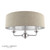 Laura Ashley Lighting Sorrento 3 Light Satin Nickel and Natural Shaded Semi-Flush Ceiling Light 