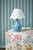 Laura Ashley Lighting Bramhope Ceramic Blue with White Shade Table Lamp 