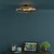 Dar Lighting Ansel Polished Balck and Smoked Glass Diffuser LED Flush Ceiling Light 