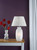 Dar Lighting Ileana White Glass Base Only Table Lamp 