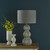 Dar Lighting Lorelai Ceramic Grey with Grey Shade Table Lamp 
