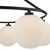 Dar Lighting Luana 6 Light Matt Black with Opal Glass Diffuser Semi Flush Ceiling Light 
