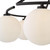 Dar Lighting Luana 6 Light Matt Black with Opal Glass Diffuser Semi Flush Ceiling Light 