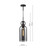 Dar Lighting Tao Matt Black with Smoked Glass Diffuser Pendant Light 