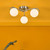 Dar Lighting Orlena 3 Light Satin Chrome with Opal Glass Flush Ceiling Light 