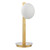 Dar Lighting Tauri Matt Gold with Opal Glass Diffuser Table Lamp 