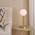 Dar Lighting Tauri Matt Gold with Opal Glass Diffuser Table Lamp 