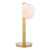 Dar Lighting Tauri Matt Gold with Opal Glass Diffuser Table Lamp 