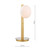 Dar Lighting Tauri Matt Gold with Opal Glass Diffuser Table Lamp 
