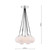 Dar Lighting Elpis 7 Light Polished Chrome with Confetti Glass Diffuser Cluster Pendant Light 