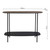 Dar Lighting Etoile Matt Black with Mocha Veneer Console Table 