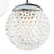 Dar Lighting Teva Polished Chrome with Faceted Acrylic Diffuser IP44 Wall Light 