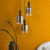 Dar Lighting Savannah 3 Light Matt Black with Smoked Glass Cluster Pendant Light 