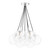Dar Lighting Elpis 7 Light Polished Chrome with Twisted Glass Diffuser Cluster Pendant Light 