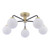 Dar Lighting Lainey 5 Light Matt Black with Opal Glass Semi Flush Ceiling Light 