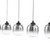Dar Lighting Ramona 5 Light Matt Black with Smoked Ombre Glass LED Bar Pendant Light 