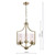 Laura Ashley Lighting Joseph 3 Light Antique Brass with Glass Chandelier - Clearance 