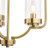 Laura Ashley Lighting Joseph 3 Light Antique Brass with Glass Chandelier - Clearance 