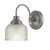 Tack Antique Chrome and Textured Glass Wall Light