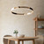Endon Lighting Gen French Gold with Frosted Diffuser LED Ringed Pendant Light 